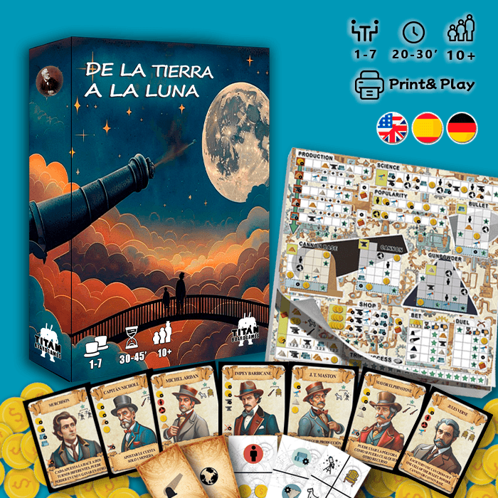 From the Earth to the Moon – print and play board game PDF