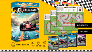 F1 Roll & Race – print and play Formula 1 board game PDF