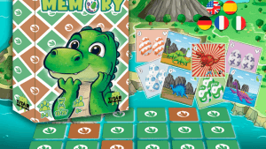 Jurassic Memory – print and play memory board game PDF for kids
