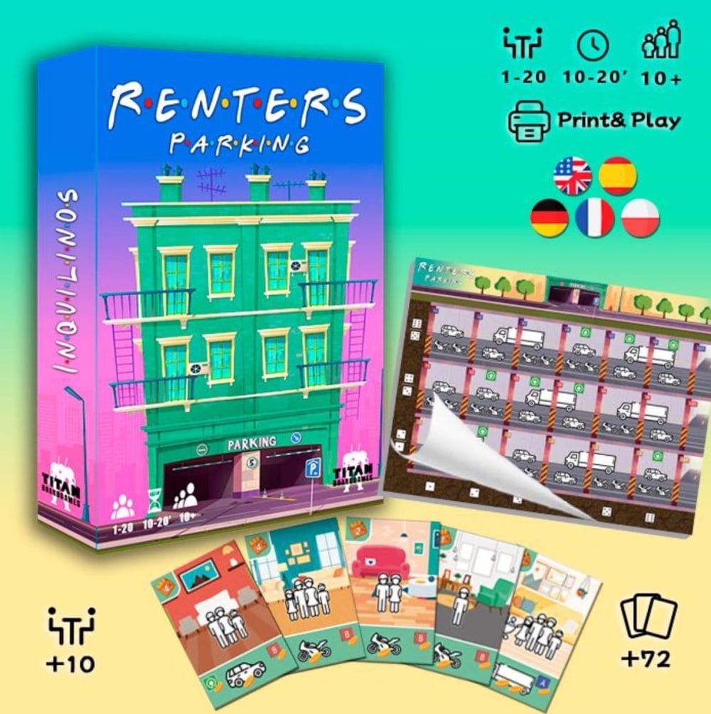 Renters: Parking Expansion – print and play board game PDF