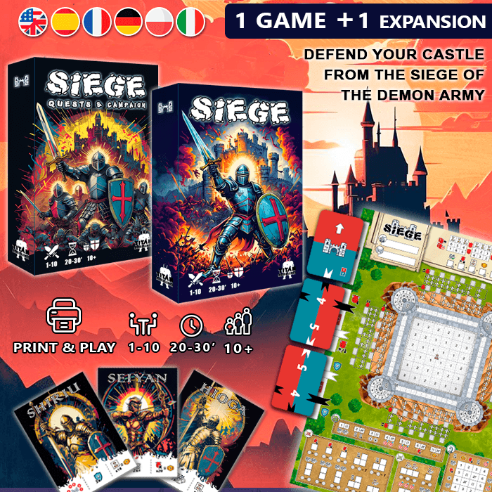 Thumbnail SIege + Expansion Siege – Print and Play Board Game PDF
