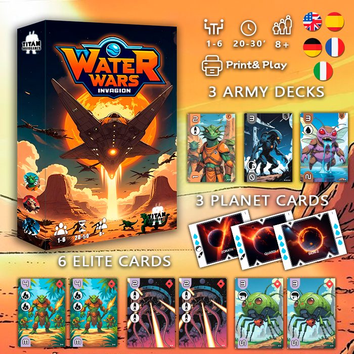 Water Wars: Invasion – print and play card wargame PDF