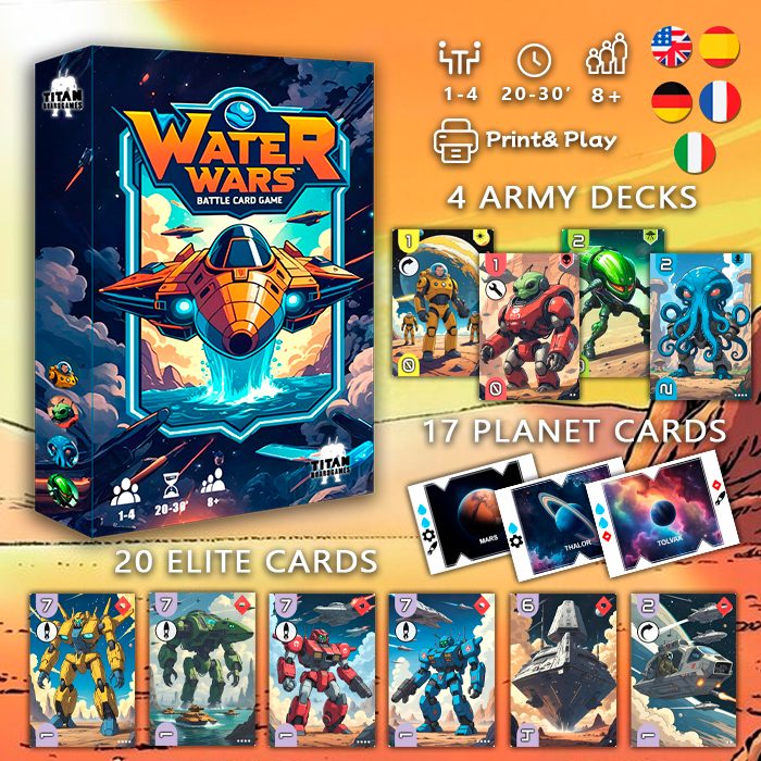 Water Wars – print and play card wargame PDF
