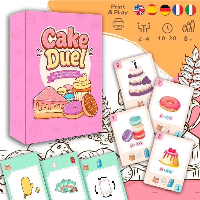 Cake Duel – Print and Play Board Game PDF