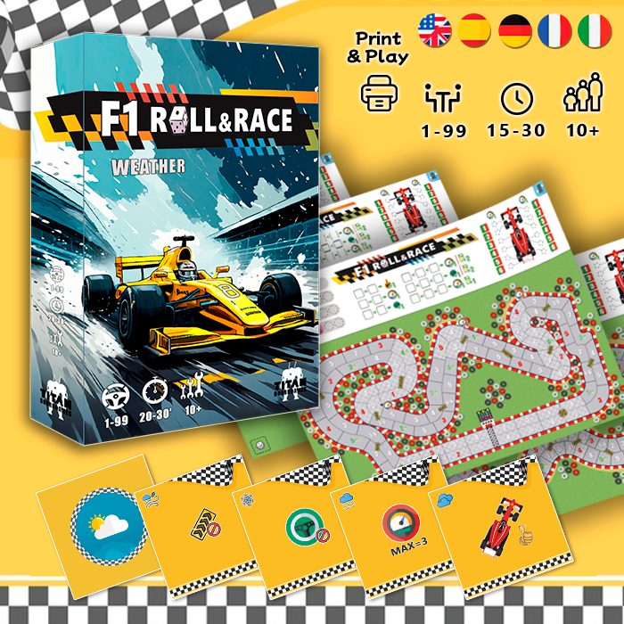 F1 Roll & Race: Weather Expansion – Print and Play PDF